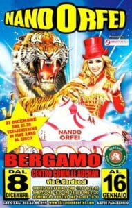 La locandina del capodanno 2017 al Circo "Nando Orfei"