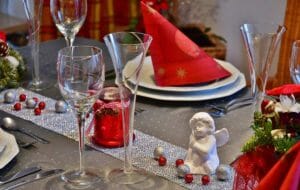 Festeggiamenti di Capodanno, decorazioni a tavola