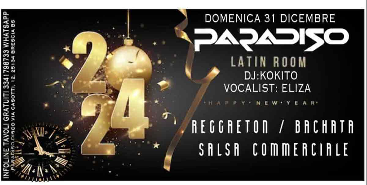 Capodanno Paradise Disco Brescia